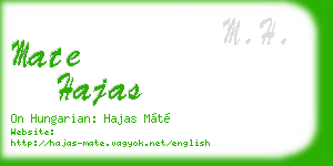 mate hajas business card