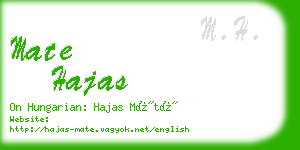 mate hajas business card